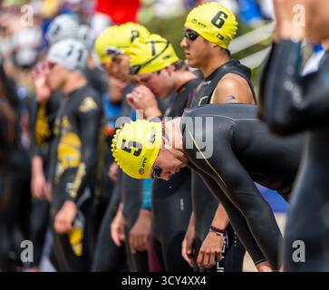 Wollongong, Nsw, Australien. Oktober 2025. HENRY BRISTOL aus Kanada konzentriert sich vor dem Start des Juniorenrennens. (Kreditbild: © Stephane Thomas/ZUMA Press Wire) NUR REDAKTIONELLE VERWENDUNG! Nicht für kommerzielle ZWECKE! Stockfoto
