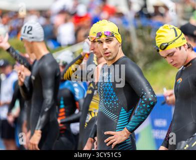 Wollongong, Nsw, Australien. Oktober 2025. ACHILLE BESSON aus Frankreich vor dem Start des Juniorenrennens. (Kreditbild: © Stephane Thomas/ZUMA Press Wire) NUR REDAKTIONELLE VERWENDUNG! Nicht für kommerzielle ZWECKE! Stockfoto