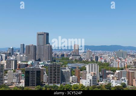 Osaka: Panoramablick vom Hauptturm der Burg. Japan Stockfoto