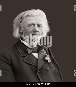 Porträt von Georg Balthazar von Neumayer, Ritter von Neumayer, 1826–1909, deutscher Polarforscher, Geograf und Geophysiker, bekannt für die Zusammenarbeit von Meteorologie und wissenschaftlichen Beobachtungen, digital optimiert Stockfoto