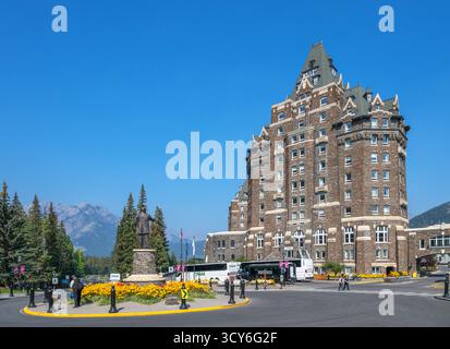 Das Fairmont Banff Springs Hotel, Banff, Alberta, Kanada Stockfoto