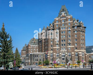 Das Fairmont Banff Springs Hotel, Banff, Alberta, Kanada Stockfoto
