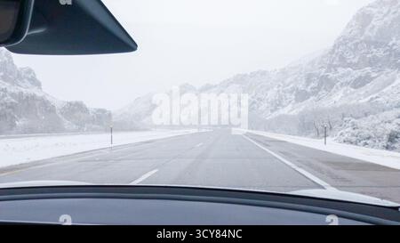 Ein Wintersturm durch den Westen von Colorado Stockfoto