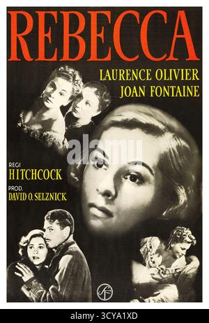 JOAN FONTAINE, JUDITH ANDERSON und LAURENCE OLIVIER in REBECCA (1940) unter der Regie von ALFRED HITCHCOCK. Quelle: Selznick International Pictures / Album Stockfoto