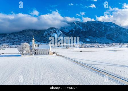 St. Coloman Kirche, Schwangau, Bayern, Bayern, Deutschland, Europa Stockfoto