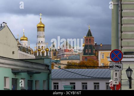 Moskau, Russland, Blick auf den Roten Platz, Kreml im Herbst. Stockfoto