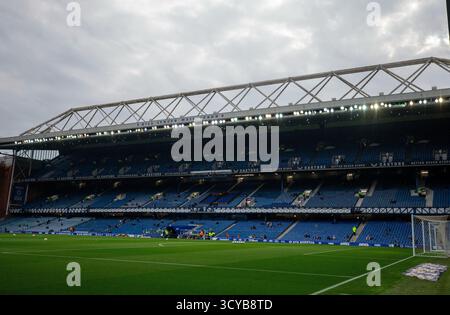 Ibrox Stadium, Glasgow, Großbritannien. Oktober 2025. Scottish Premiership Football, Rangers versus Dundee United; Hauptstand von Ibrox allgemeine Ansicht Credit: Action Plus Sports/Alamy Live News Stockfoto