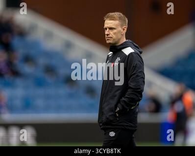 Ibrox Stadium, Glasgow, Großbritannien. Oktober 2025. Scottish Premiership Football, Rangers gegen Dundee United; Rangers Interimsmanager Steven Smith Credit: Action Plus Sports/Alamy Live News Stockfoto