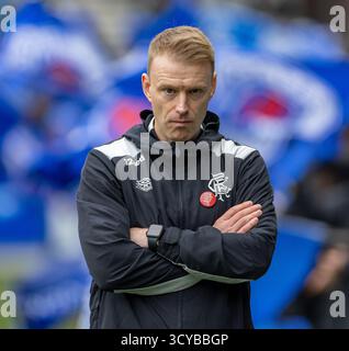 Ibrox Stadium, Glasgow, Großbritannien. Oktober 2025. Scottish Premiership Football, Rangers gegen Dundee United; Rangers Interimsmanager Steven Smith Credit: Action Plus Sports/Alamy Live News Stockfoto