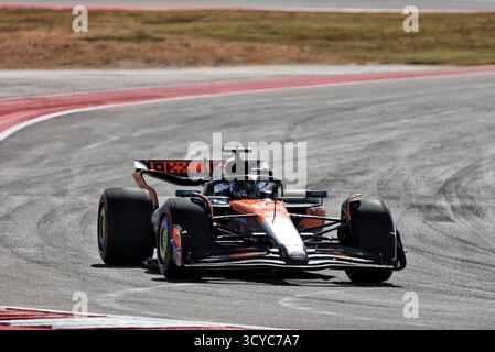 Austin, USA. Oktober 2025. Oscar Piastri (aus) McLaren MCL39. 18.10.2025. Formel-1-Weltmeisterschaft, Rd 19, Grand Prix der Vereinigten Staaten, Austin, Texas, USA, Sprint und Qualifikationstag. Das Foto sollte lauten: XPB/Alamy Live News. Stockfoto
