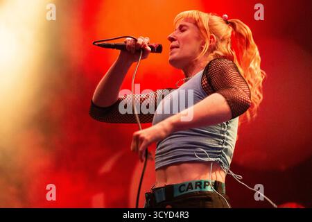 Oslo, Norwegen. Oktober 2025. Die US-amerikanische Punkrock-Band Snooper gibt ein Live-Konzert in der Sentrum Scene in Oslo. Hier ist Sänger Blair Tramel live auf der Bühne zu sehen. Stockfoto