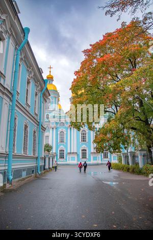 Die Marinekathedrale St. Nikolaus der Epiphanik in St. Petersburg. Russland Stockfoto