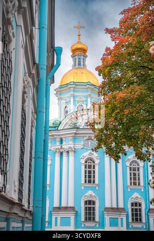 Die Marinekathedrale St. Nikolaus der Epiphanik in St. Petersburg. Russland Stockfoto