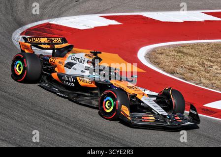 Austin, USA. Oktober 2025. Oscar Piastri (aus) McLaren MCL39. 18.10.2025. Formel-1-Weltmeisterschaft, Rd 19, Grand Prix der Vereinigten Staaten, Austin, Texas, USA, Sprint und Qualifikationstag. Quelle: James Moy/Alamy Live News Stockfoto
