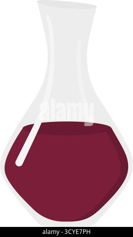 Karaffe mit Rotwein-Symbol-Piktogramm zur Begrüßung zum Weintag oder minimalistisches Design-Element für Promotion. Isolierte Vektor-Illustration Wein Verwandte Inhalte Werbung Menü Karte, Preis Tag, Faltblatt Banner Stock Vektor