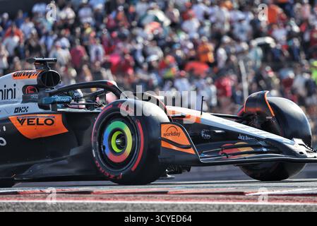 Austin, USA. Oktober 2025. Oscar Piastri (aus) McLaren MCL39. 18.10.2025. Formel-1-Weltmeisterschaft, Rd 19, Grand Prix der Vereinigten Staaten, Austin, Texas, USA, Sprint und Qualifikationstag. Das Foto sollte lauten: XPB/Alamy Live News. Stockfoto