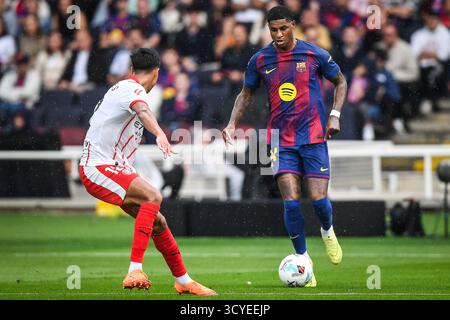 Barcelona, Espagne. Oktober 2025. Marcus RASHFORD aus Barcelona während des spanischen Meisterschaftsspiels der LaLiga zwischen dem FC Barcelona und Girona FC am 18. Oktober 2025 bei Estadi Olimpic Lluis Companys in Barcelona, Spanien - Foto Sergio Ros/Matthieu Mirville/DPPI Credit: DPPI Media/Alamy Live News Stockfoto