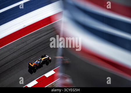 Austin, USA. Oktober 2025. Oscar Piastri (aus) McLaren MCL39. 18.10.2025. Formel-1-Weltmeisterschaft, Rd 19, Grand Prix der Vereinigten Staaten, Austin, Texas, USA, Sprint und Qualifikationstag. Quelle: James Moy/Alamy Live News Stockfoto