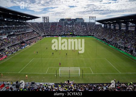 Washington, DC, USA. Oktober 2025. Washington, DC, USA, 18. Oktober 2025: Audi Field während des Spiels der National Women's Soccer League zwischen den Washington Spirit und Orlando Pride in Washington, DC, USA. (Taneen Momeni/SPP) Credit: SPP Sport Press Photo. /Alamy Live News Stockfoto