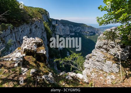 Gorges de la Bourne in Vercors, Frankreich Stockfoto