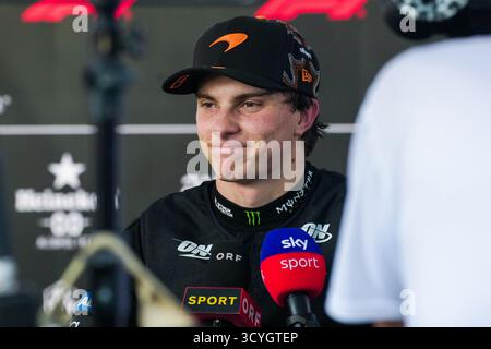 Austin, USA. 18/10/2025. Oscar Piastri aus Australien fuhr im 81 McLaren F1 Team MCL39 Mercedes während des Formel 1 MSC Cruises United States Grand Prix 2025. Quelle: Alessio Morgese / Alamy Live News Stockfoto