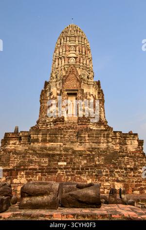 Wat Chaiwatthanaram Tempel im Ayutthaya Historical Park in Ayutthaya, Thailand, Asien, Stockfoto