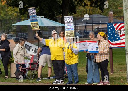 No Kings Rally, Greenville Michigan, USA, 18. Oktober 2025 Stockfoto