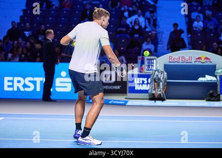 Wien, Wien, Österreich. Oktober 2025. Hamad Medjedovic aus Serbien während der ersten Bank Open - ATP500, Herren Tennis (Credit Image: © Mathias Schulz/ZUMA Press Wire) NUR REDAKTIONELLE VERWENDUNG! Nicht für kommerzielle ZWECKE! Quelle: ZUMA Press, Inc./Alamy Live News Stockfoto