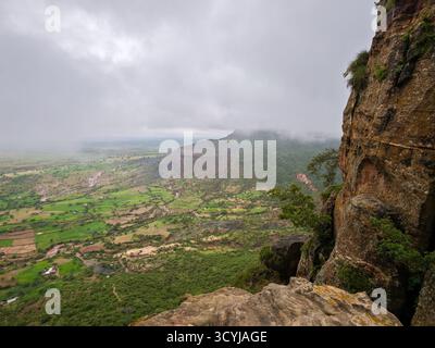 Blick von der Abuna Yemata Guh Kirche in der Nähe von Megab auf Äthiopien Stockfoto