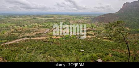 Blick von der Abuna Yemata Guh Kirche in der Nähe von Megab auf Äthiopien Stockfoto