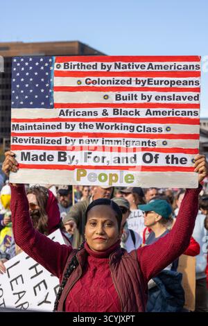 No King March in Philadelphia 18. Oktober Stockfoto