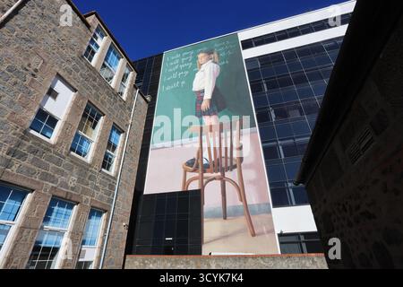 Nuart Aberdeen hat erstaunliche Straßenkunst und die weltbesten Künstler in die Granitstadt im Nordosten Schottlands, Großbritannien, gebracht Stockfoto