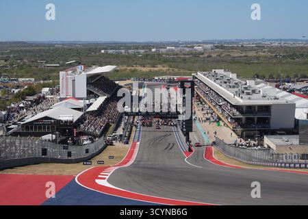 19. Oktober 2025, Circuit of the Americas, Austin, FORMEL 1 MSC CRUISES UNITED STATES GRAND PRIX 2025, im Bild Startaufstellung vor dem Rennen. Stockfoto