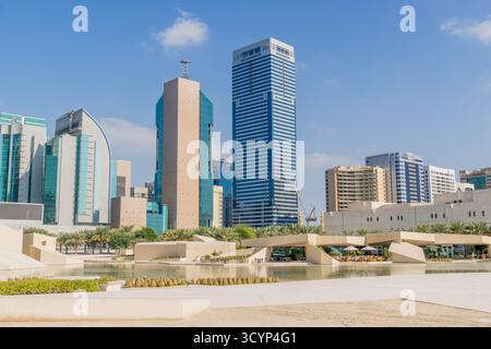 Al Musallah Gebetshalle am Ort Qasr Al Hosn, Abu Dhabi, VAE, ein historisches und kulturelles Touristenziel. Stockfoto