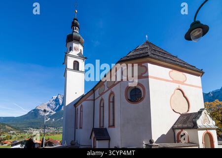 Kirche Lermoos Lermoos Tiroler Zugspitz Arena Tirol, Tirol Österreich Stockfoto