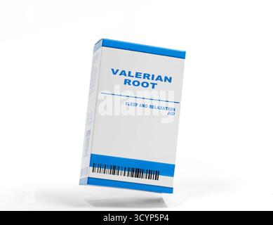 Baldrianwurzel wird traditionell zur Verringerung von Schlaflosigkeit und zur Förderung der Entspannung verwendet. Stockfoto