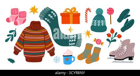 Weihnachtsdesign-Elemente für den Winterurlaub Stock Vektor