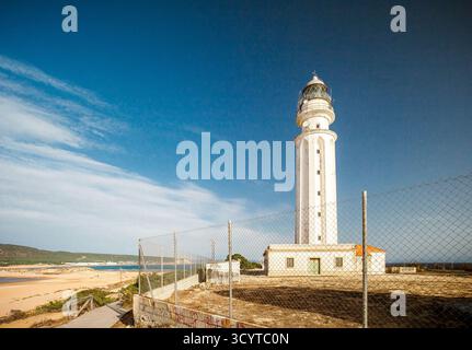 Trafalgar Lighthouse, Los Canos de Meca, Cadiz, Spanien Stockfoto