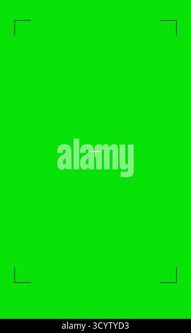Chromakey-Bildschirm, vertikaler Telefonrahmen vfx. GreenScreen Handy-Videofilmvorlage mit Rahmen, Überlagerung. Kinodisplay mit Raster. Vektorabbildung Stock Vektor