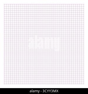 Graphen-Tintenkritzelprüfpapier. Druckbares quadratisches Rasterpapier mit Farblinien. Geometrischer Hintergrund für Schule, Verpackung, Einladungen, Karte Stock Vektor