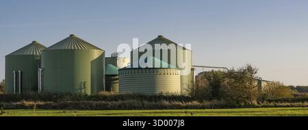 Biogasanlage zur Stromerzeugung und Energieerzeugung Biogasanlage zur Stromerzeugung und Energieerzeugung Stockfoto