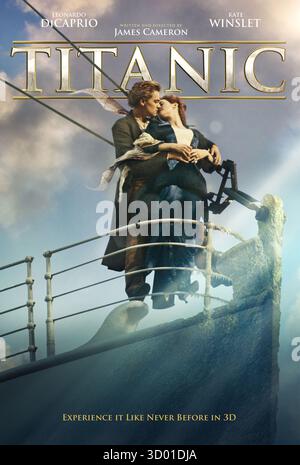 Titanic Year : 1997 USA Regie: James Cameron Kate Winslet, Leonardo DiCaprio amerikanisches Poster Stockfoto
