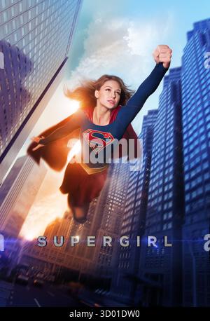 Supergirl TV Serie 2015 - 2021 USA erstellt von Andrew Kreisberg, Allison Adler, Greg Berlanti 2016 Staffel 1 Melissa Benoist Poster Stockfoto