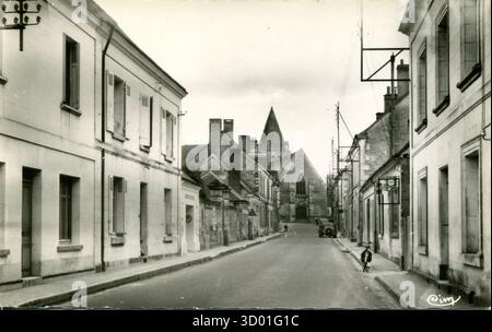 Französisches Departement Genillé: 37 - Region Indre-et-Loire: Centre-Val de Loire Vintage Postkarte, 20. Jahrhundert Stockfoto