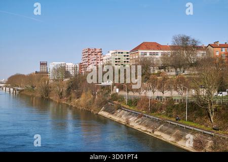 Frankreich, seine Saint Denis, Saint Ouen, die Ufer der seine Stockfoto