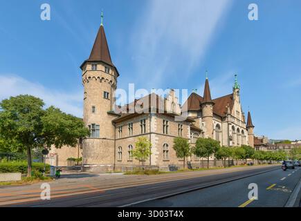 Zürich, Schweiz - Gebäude des Schweizerischen Landesmuseums Stockfoto