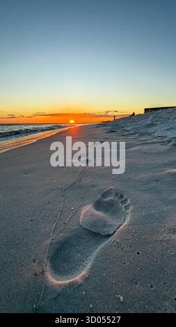 Sonnenuntergang am Destin Beach Florida Stockfoto