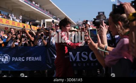 Austin, Tx, USA. Oktober 2025. Oktober 2025: Charles Leclerc #16 beim F1 2025 Grand Prix der Vereinigten Staaten in Austin, Texas. Jason Pohuski/BMR (Credit Image: © Jason Pohuski/BMR via ZUMA Press Wire) NUR REDAKTIONELLE VERWENDUNG! Nicht für kommerzielle ZWECKE! Stockfoto