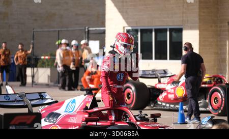 Austin, Tx, USA. Oktober 2025. Oktober 2025: Charles Leclerc #16 beim F1 2025 Grand Prix der Vereinigten Staaten in Austin, Texas. Jason Pohuski/BMR (Credit Image: © Jason Pohuski/BMR via ZUMA Press Wire) NUR REDAKTIONELLE VERWENDUNG! Nicht für kommerzielle ZWECKE! Stockfoto