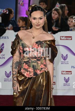 Talia Mar nimmt an den Pride of Britain Awards 2025 im Grosvenor House in London Teil. UK. Montag, 20. Oktober 2025 Stockfoto